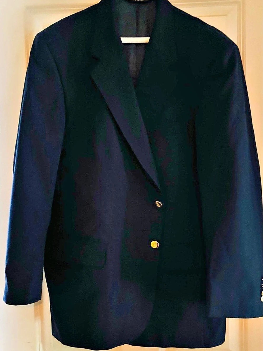 Savile Row Men's Blazer Black Size 44 Regular Like New